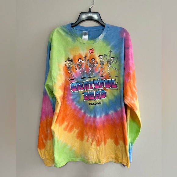 Colortone Washington Nationals Grateful Dead SGA Long Sleeve Tie-Dye, size XL - Picture 2 of 6